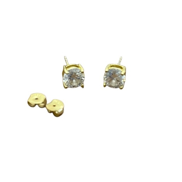 Moissanite Stud Earrings - Picture 3 of 7